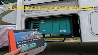 Onan QG 4000 Oil and Air Filter Change on a Jayco Greyhawk 30Z [upl. by Loziram718]