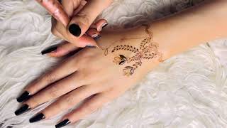 simple mehndi design only back hand  beautiful mehndi designs for left hand back side [upl. by Nyad]