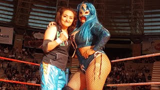 Sadika Ayako Hamada vs Big Mami India Sioux  Lucha Completa  Feria Lagos 2024 [upl. by Nirrol]