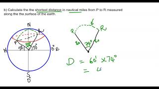 NECTA FORM 4 How to find the shortest distance between two points on the earth surface  2021 [upl. by Knight345]