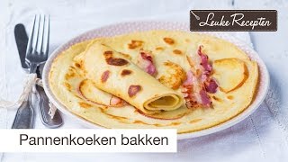 Pannenkoeken bakken 🥞  LeukeReceptennl [upl. by Jac]