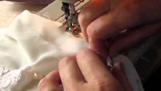 Hemming Chiffon On a Wedding Dress [upl. by Fanning706]