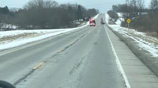 Minooka Fire Department Ambulance 1325 Responding [upl. by Yrffej]