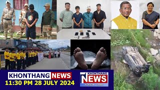 KHONTHANG NEWS  1130 PM MANIPURI NEWS  28 JULY 2024 [upl. by Rabbaj483]