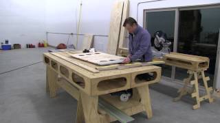 Building the Paulk Workbench PART 2 MAKING SAW HORSE PATTERN [upl. by Boot240]