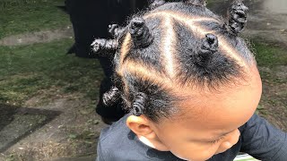 Bantu Knots  Toddler Boy Edition [upl. by Ecyle]