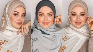 Kolay Şal Bağlama Nasıl Yapılır 2024  Hijab Tutorial Turkish Style لفات طرح حجاب [upl. by Simonsen867]