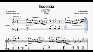 Etude Nº 5 Op 100 Innocence Partitura de Piano Inocencia [upl. by Nedak]