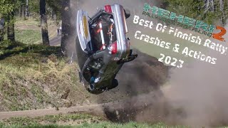 Best Of Finnish Rally Crashes amp Actions 2023 [upl. by Esirehs]