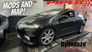 Honda Civic Fn2 TypeR Tuned after Japspeed 421 Manifold and Piper Exhaust [upl. by Navek875]