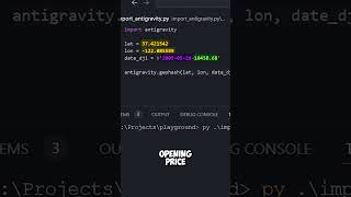 Import Antigravity EASTER EGG python shorts programming [upl. by Gebler]