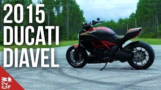 2015 Carbon Ducati Diavel  First Ride [upl. by Ardisi]