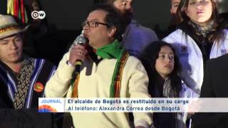 Colombia restitución de Gustavo Petro en alcaldía de Bogotá [upl. by Elrae]