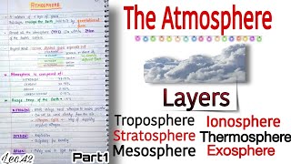 Atmosphere amp its Layers  World Geography  Lec 42  Handwritten Notes  An Aspirant [upl. by Aneekahs]