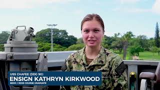 ENS Kathryn Kirkwood and the Surface Warfare Officer Training Pipeline [upl. by Margarete576]