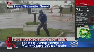 Weather Channel Responds To Claims Reporter Was Faking Coverage Of Hurricane Florence [upl. by Meras188]