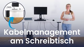 Kabelmanagement am Schreibtisch ➡️ 5 schöne und einfache Lösungen [upl. by Yeldnarb]