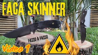 Como fazer uma faca skinner PARTE 1 [upl. by Holofernes]