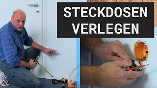 Steckdosen nachträglich in der Wand verlegen  Jörn packts an [upl. by Siladnerb110]