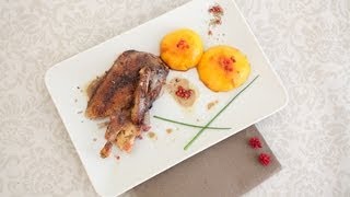 Recette du canard aux pêches  La Cuisine de Monica [upl. by Iridissa]