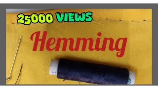 beginners how to stitch Hemming easy hand hemming stitchlearning part1 [upl. by Mozart33]