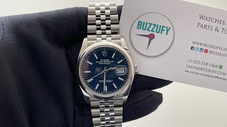 New Rolex Datejust 126200 Blue Motif dial 36mm 2022 [upl. by Jessabell489]