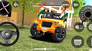 Dollar Song Modified Mahindra Orange Thar 😈 😈  Indian Cars Simulator 3D  Android Gameplay [upl. by Emiaj]