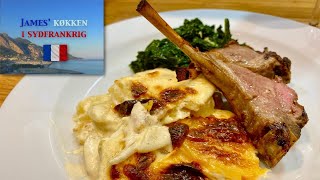 Gratin Dauphinois Hvidløgskartofler  her serveret med lam [upl. by Levania505]