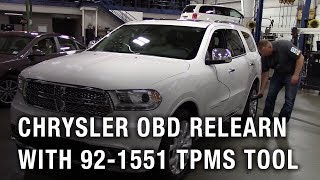 Chrysler OBD relearn with the 921551 TPMS Tool [upl. by Earb]