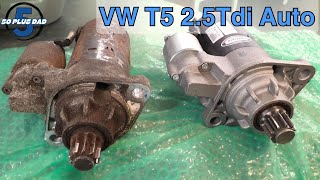 VW T5 25 TDI Automatic Transporter  Starter Motor Replacement [upl. by Feodora]