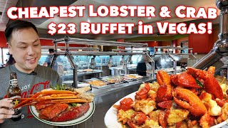 Cheapest Lobster and Crab Buffet in Las Vegas 23 Amazing Seafood Feast [upl. by Koral384]