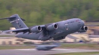 C17 Globemaster III Taking Off at Joint Base ElmendorfRichardson Alaska  AiirSource [upl. by Lavinie105]