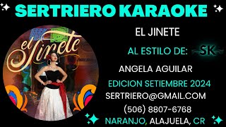 EL JINETE  ANGELA AGUILAR ORIGINAL DEMO SERTRIERO KARAOKE [upl. by Assirual]