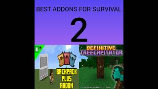 2 MUST SURVIVAL ADDONS FOR MINECRAFT BEDROCKMOBILE  MOD SHOWCASE 1 [upl. by Dalury]