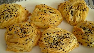 Türkische Börek aus yufka in Fächer FormYelpaze Börek [upl. by Reniti513]