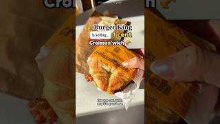 001 Croissant Sandwich BURGERKING on 0130 for National Croissant Day 🥐 croissant deals bk [upl. by Ollecram]