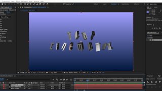 CreateCinematic3DText Animation in After Effect  After Effect tutorial [upl. by Epolulot500]