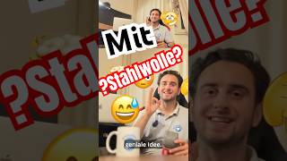 😂Warum du UNBEDINGT deine Möbel mit Stahlwolle reinigen solltest😂🤦‍♂️ lifehacks fun lustig [upl. by Scottie]