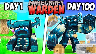 I Survived 100 Days as a WARDEN in Minecraft [upl. by Neiv]