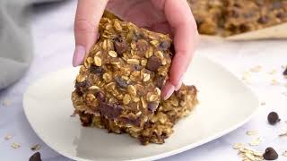 4 ingredient Banana Oatmeal Bars [upl. by Halla]