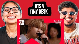 V of BTS Tiny Desk Korea REACTION BEST VOCALS EVER [upl. by Kcirdor]