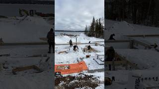 Sturgeon Lake Ontario construction winter [upl. by Arekat]