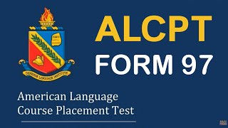 ALCPT FORM 97 [upl. by Saxe70]