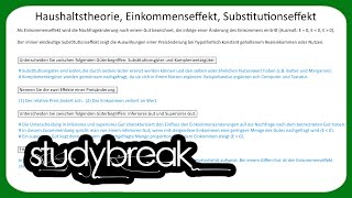 Haushaltstheorie Einkommenseffekt Substitutionseffekt  Mikroökonomie [upl. by Elrebma]