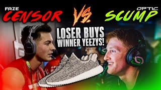 FaZe Censor vs OpTic Scump  1v1 LOSER BUYS WINNER YEEZYS [upl. by Eytteb410]