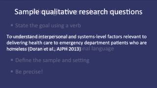 Fundamentals of Qualitative Research Methods Developing a Qualitative Research Question Module 2 [upl. by Ttenrag228]