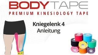 Kinesiologische TapingAnleitung für das Kniegelenk  Variante 4 [upl. by Yrrah]