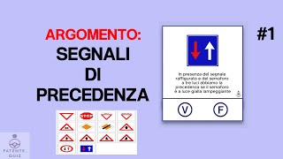 ESAME PATENTE SEGNALI DI PRECEDENZA [upl. by Daus]