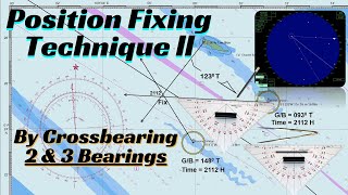 Position Fixing Technique II By Crossbearing  Two amp Three Bearings [upl. by Ashlin]