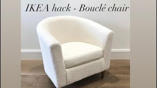 IKEA hack DIY Bouclé armchair reupholstery [upl. by Morris]